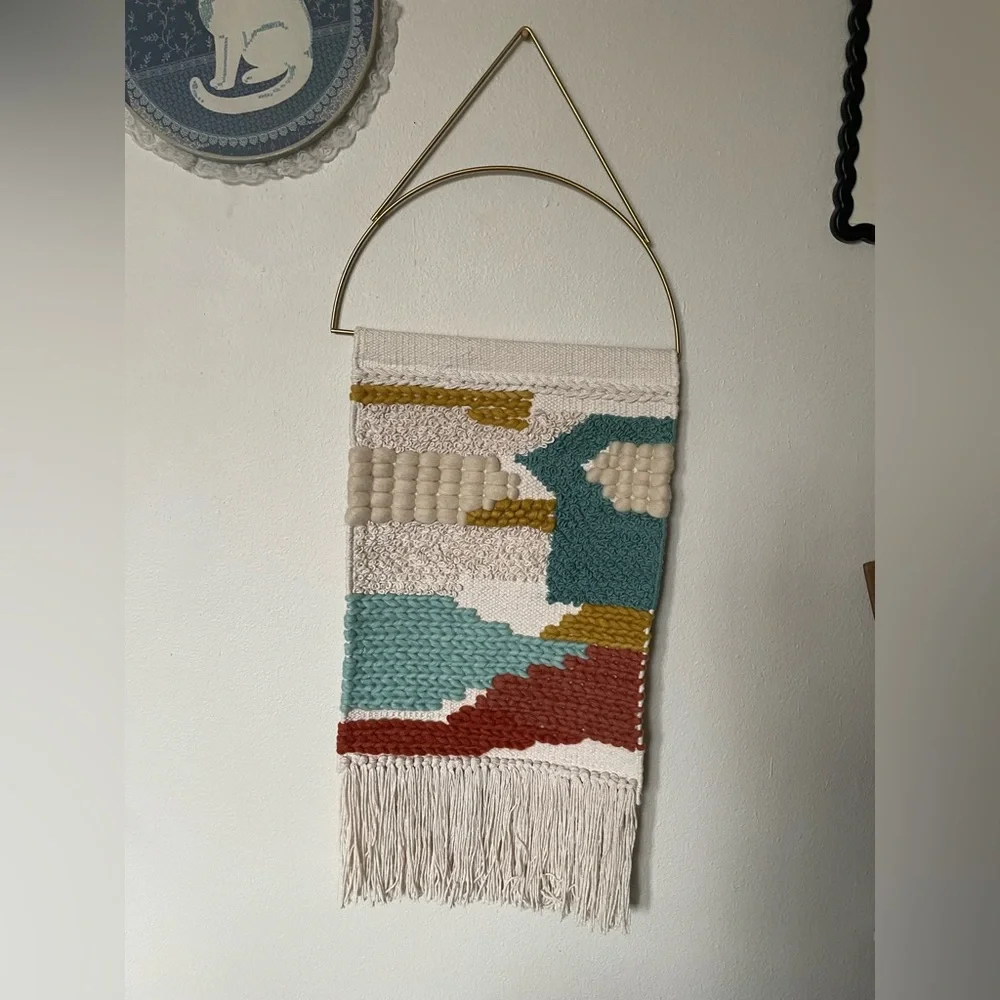 Geo Textured Weave Wall Hanging